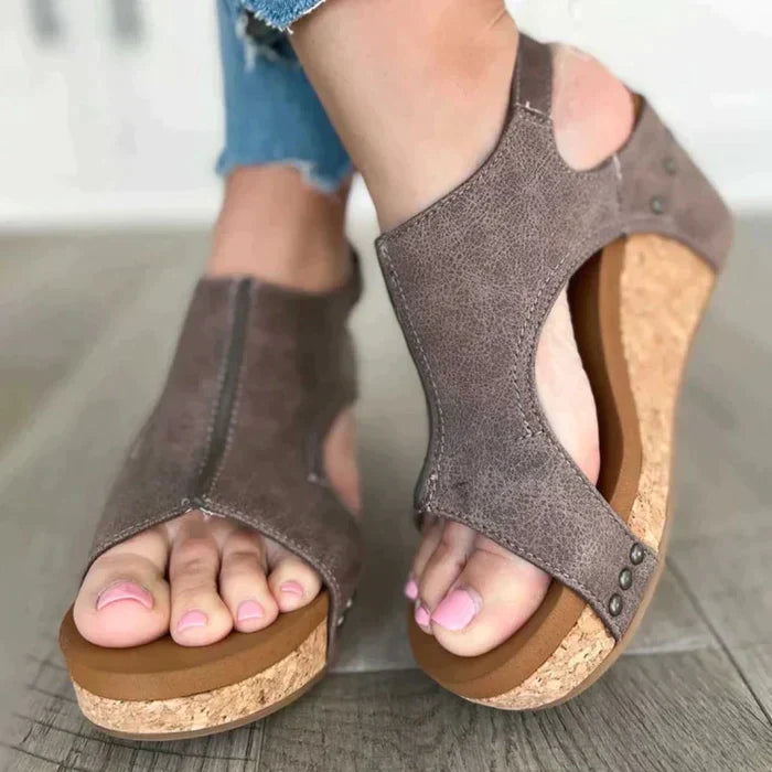 Carol™ | Elegant Wedge Sandals