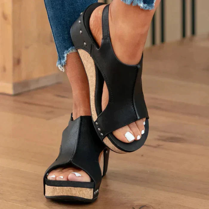 Carol™ | Elegant Wedge Sandals