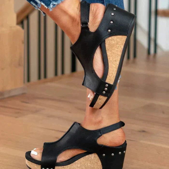 Carol™ | Elegant Wedge Sandals