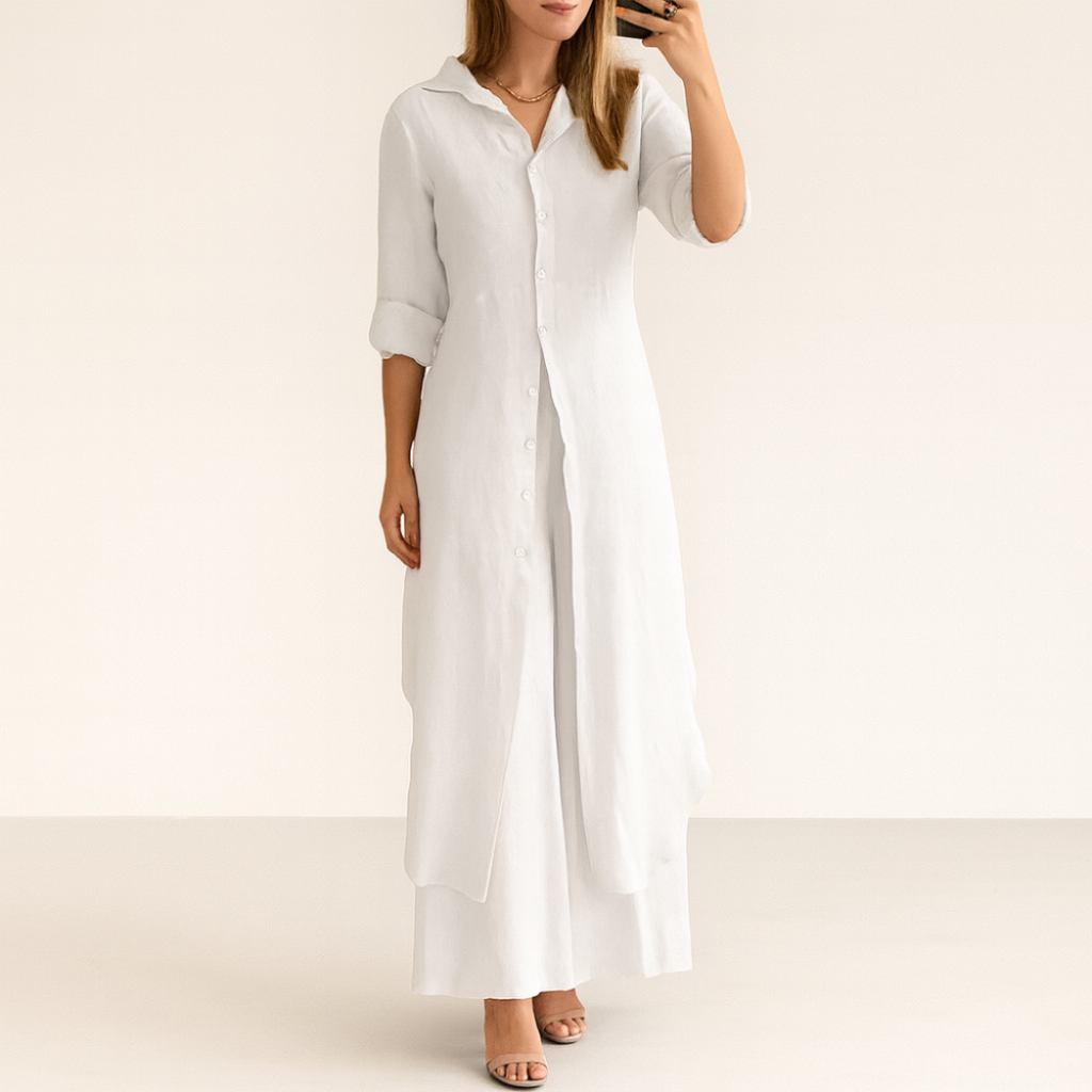 Robe Longue Maxi à Boutons