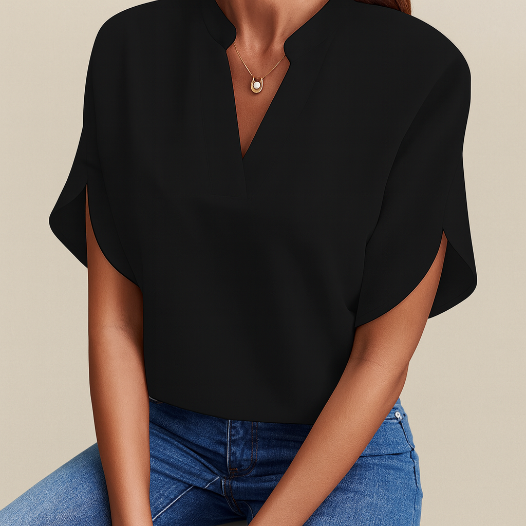 Erica™ | Elegant V-neck Blouse