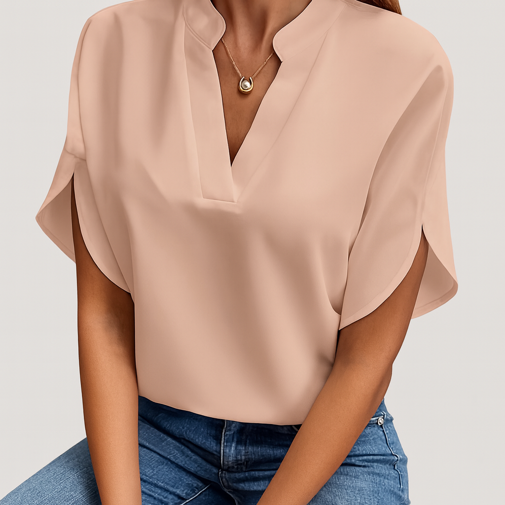 Erica™ | Elegant V-neck Blouse
