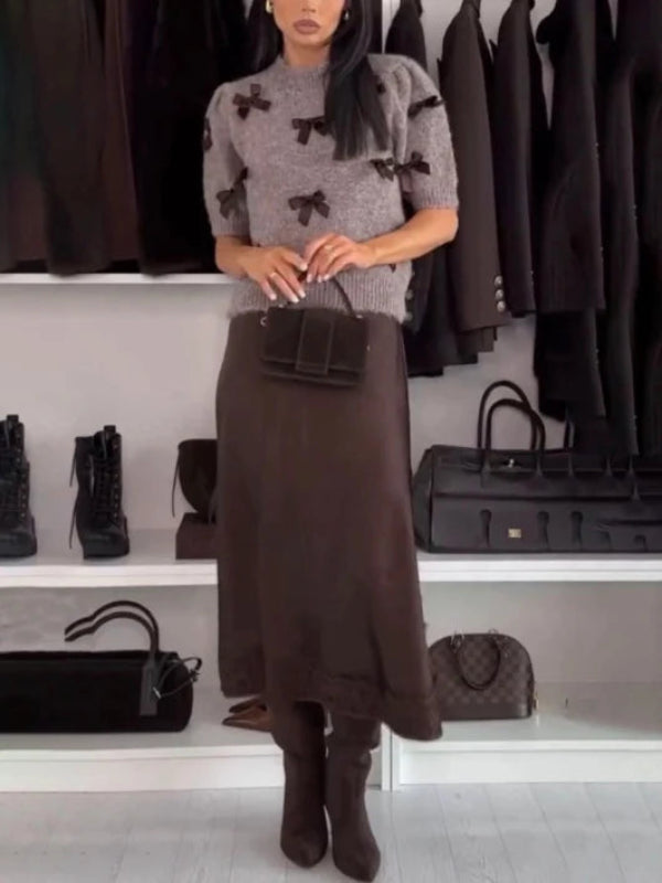 AURELIA | PULL TRICOTÉ NŒUDS ÉLÉGANCESOFT