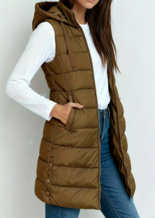 LIVIA | GILET LONG MATELASSÉ PREMIUM