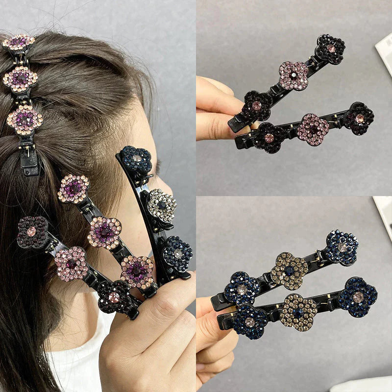 BarClips™ - Barrette with crystal flower (4+4 FREE)