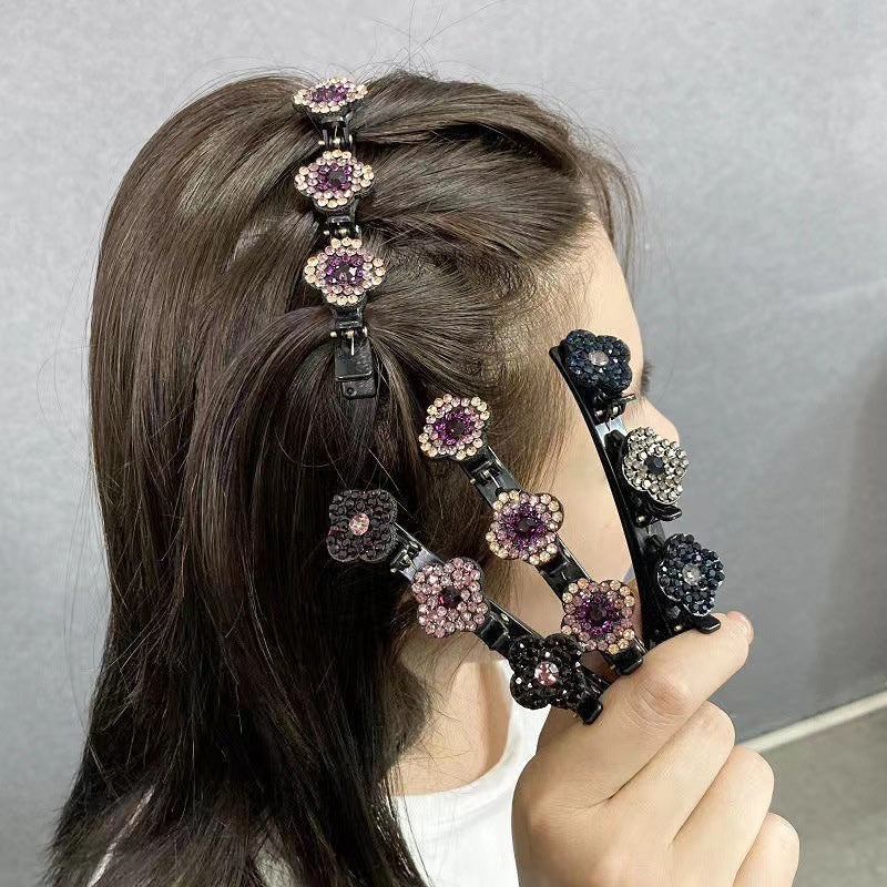 BarClips™ - Barrette with crystal flower (4+4 FREE)